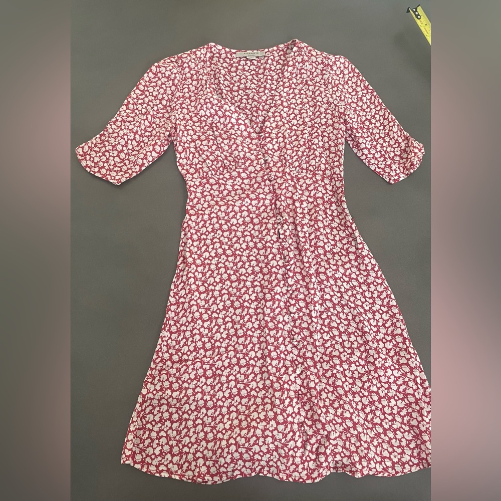 AllSaints Kota Scatter Floral Mini Dress Pink Print XS - Picture 5 of 7